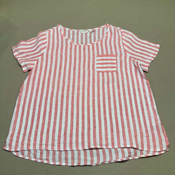 Christian Siriano Red and White Short Sleeve Tee - Picture 1 of 4